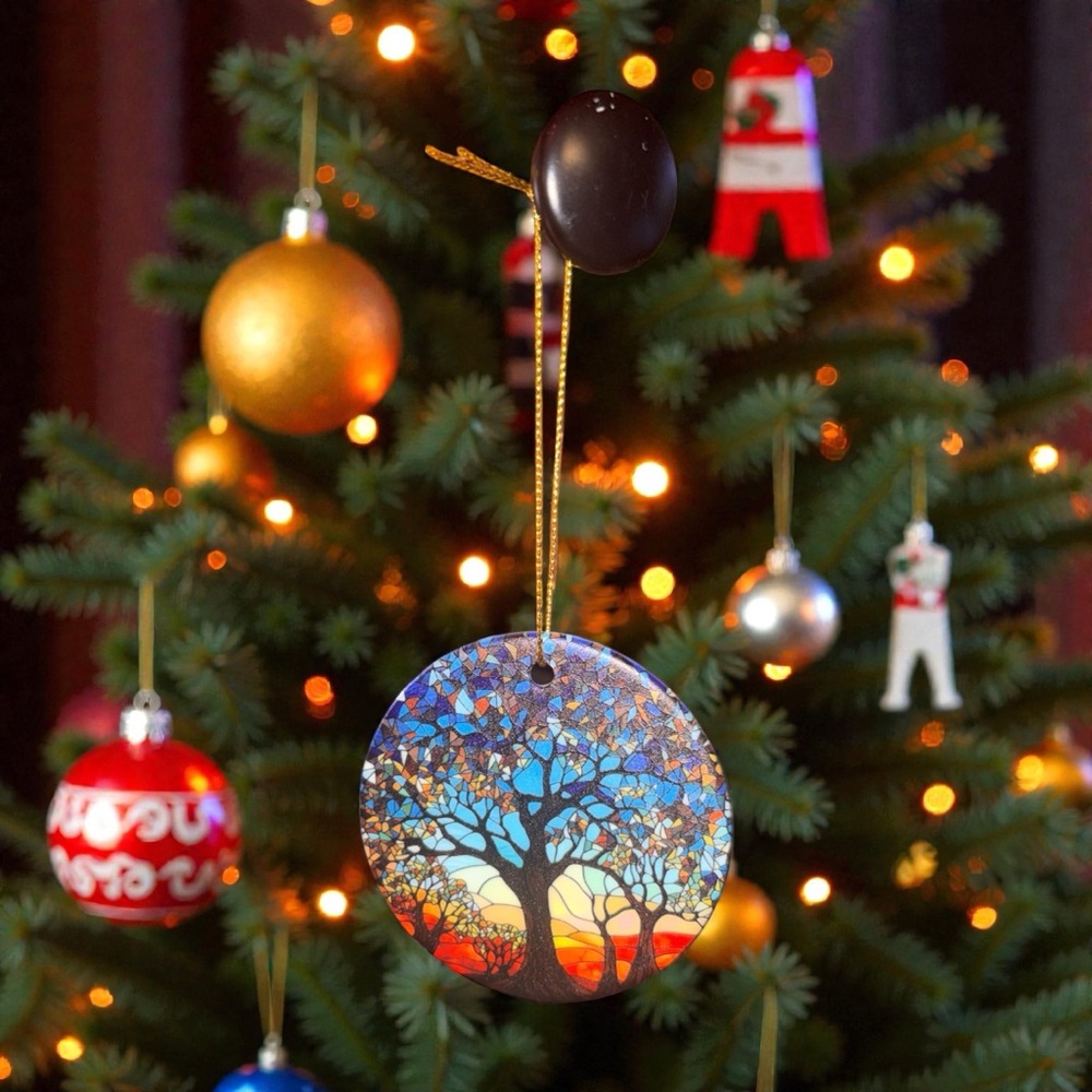 Stunning Tree of Life Design Holiday Ornament